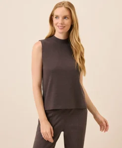 Organic Airplane Mock Neck Shell
