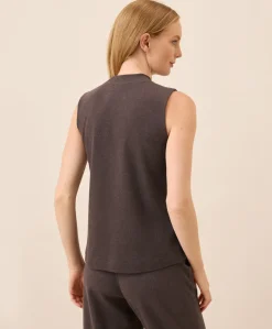 Organic Airplane Mock Neck Shell