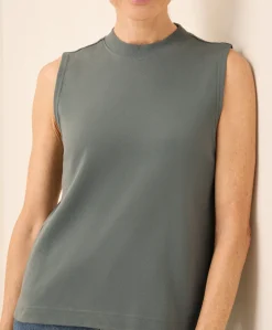 Organic Airplane Mock Neck Shell