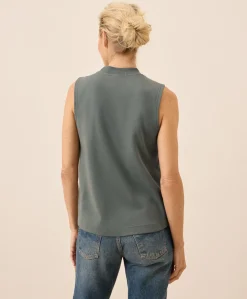 Organic Airplane Mock Neck Shell