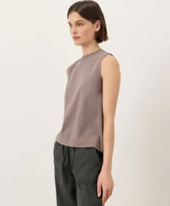 Organic Airplane Mock Neck Shell