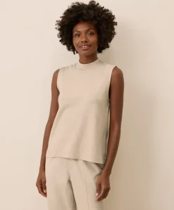 Organic Airplane Mock Neck Shell