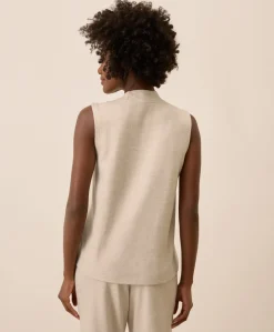 Organic Airplane Mock Neck Shell