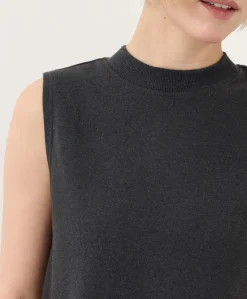 Organic Airplane Mock Neck Shell