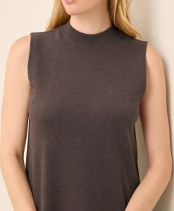 Organic Airplane Mock Neck Shell