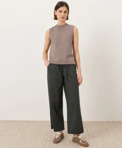 Organic Airplane Mock Neck Shell