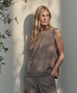 Organic Airplane Mock Neck Shell