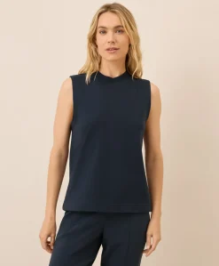 Organic Airplane Mock Neck Shell