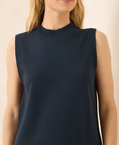 Organic Airplane Mock Neck Shell