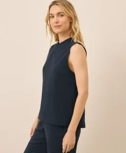 Organic Airplane Mock Neck Shell