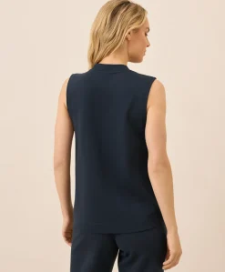 Organic Airplane Mock Neck Shell