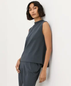 Organic Airplane Mock Neck Shell
