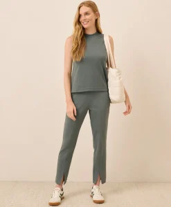 Organic Airplane Mock Neck Shell