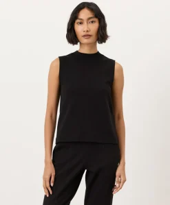 Organic Airplane Mock Neck Shell