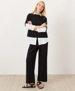 Organic Airplane Pintuck Wide Leg Pant