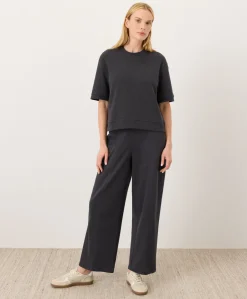 Organic Airplane Pintuck Wide Leg Pant