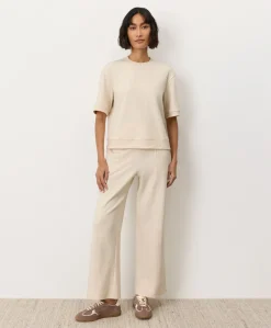 Organic Airplane Pintuck Wide Leg Pant