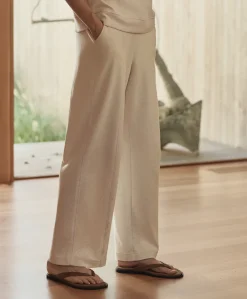 Organic Airplane Pintuck Wide Leg Pant