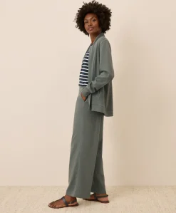 Organic Airplane Pintuck Wide Leg Pant
