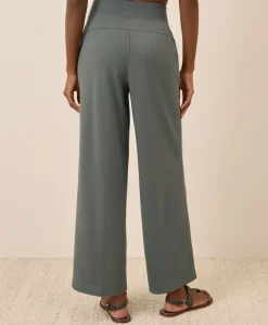 Organic Airplane Pintuck Wide Leg Pant