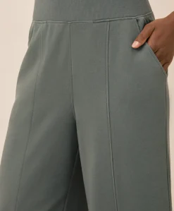 Organic Airplane Pintuck Wide Leg Pant
