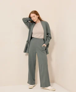 Organic Airplane Pintuck Wide Leg Pant