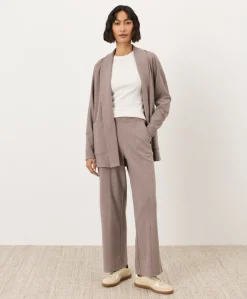 Organic Airplane Pintuck Wide Leg Pant
