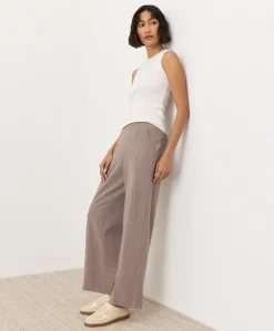 Organic Airplane Pintuck Wide Leg Pant