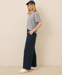 Organic Airplane Pintuck Wide Leg Pant