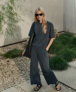 Organic Airplane Pintuck Wide Leg Pant