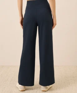 Organic Airplane Pintuck Wide Leg Pant