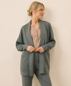 Organic Airplane Wrap Cardigan