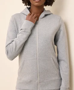 Organic Brushed Fleece Zip Hoodie
