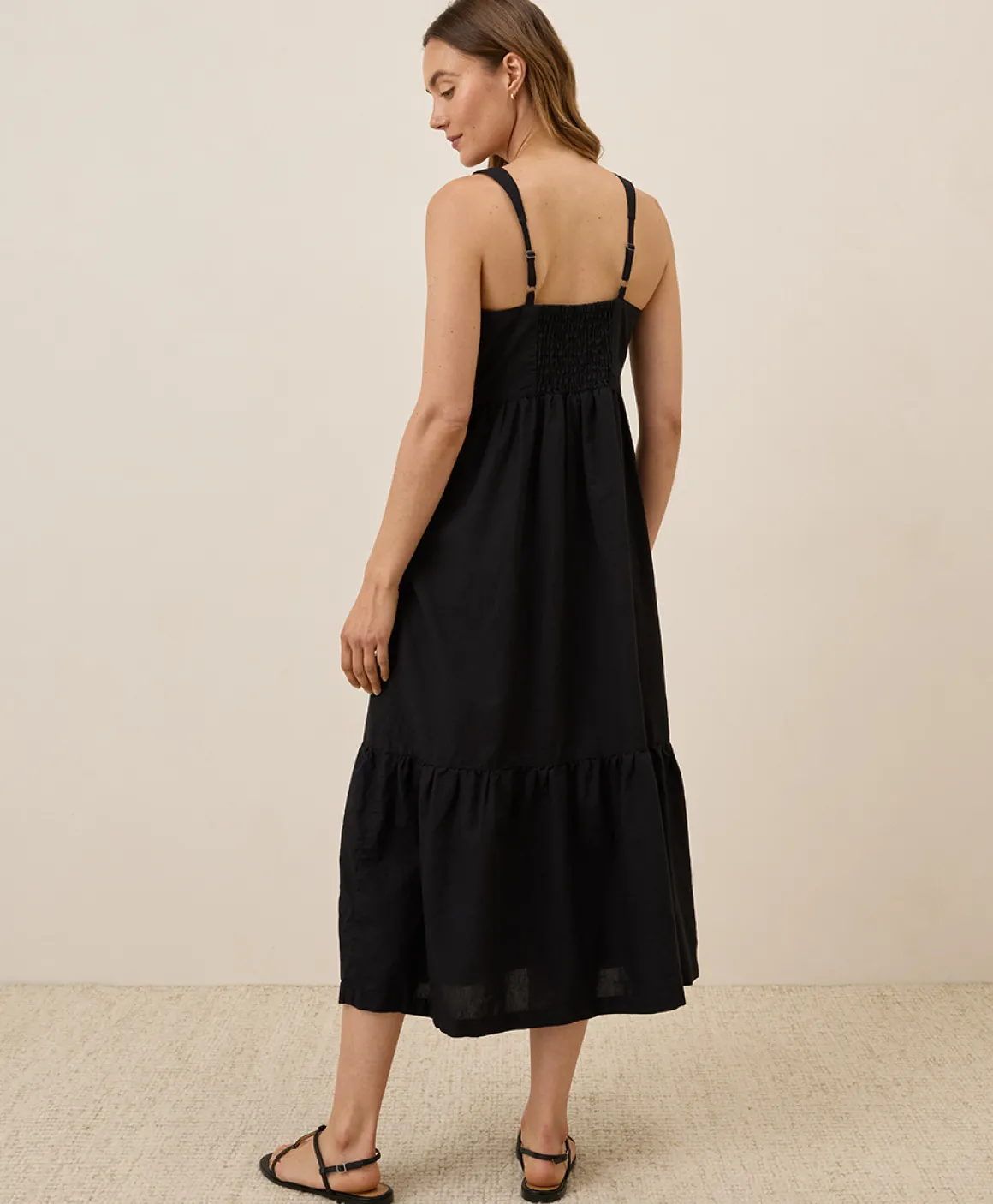 Organic Canopy Linen Blend Easy Tank Dress