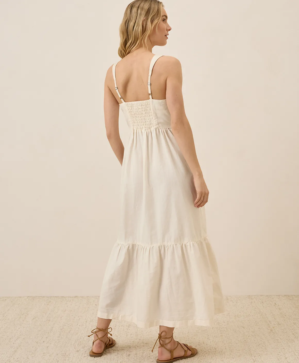 Organic Canopy Linen Blend Easy Tank Dress
