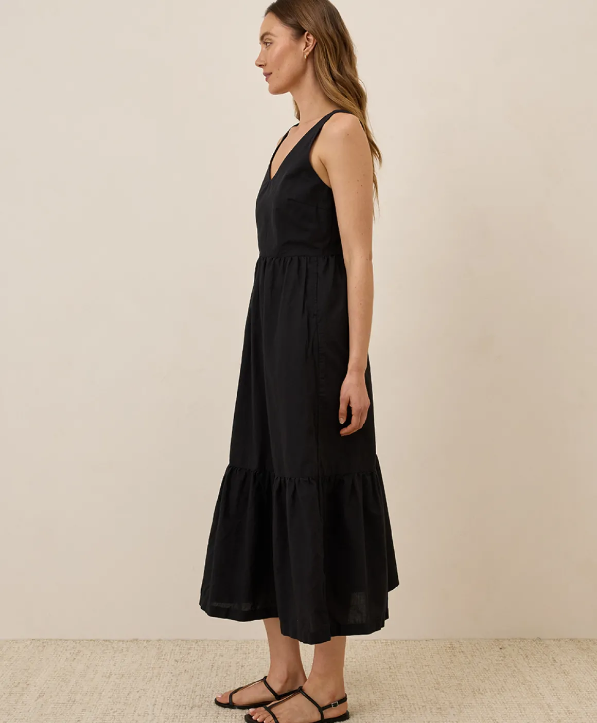 Organic Canopy Linen Blend Easy Tank Dress