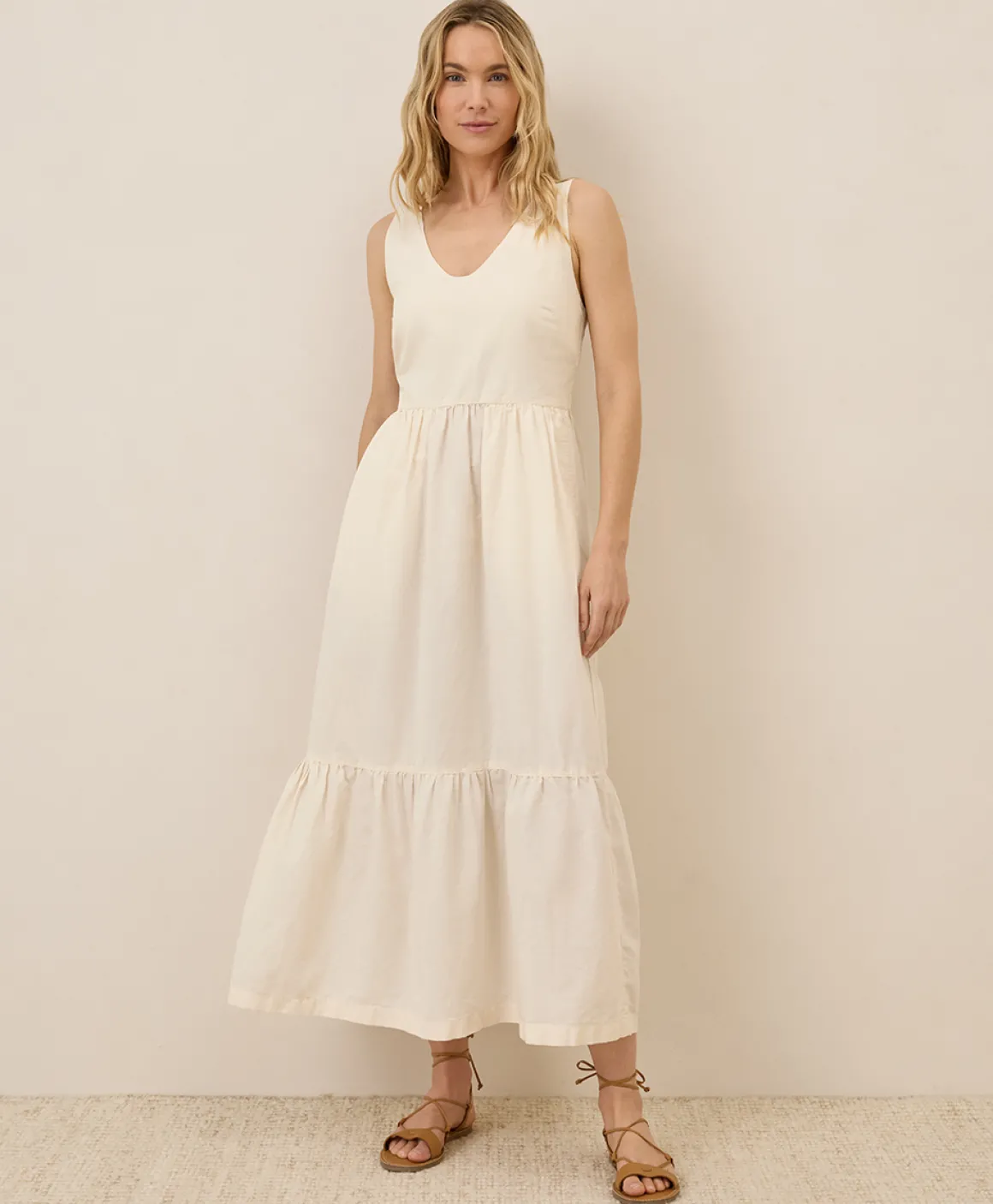 Organic Canopy Linen Blend Easy Tank Dress