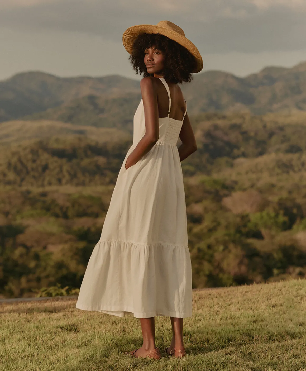 Organic Canopy Linen Blend Easy Tank Dress