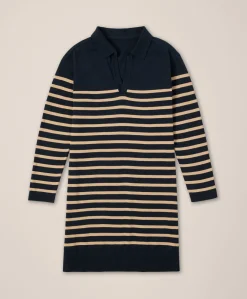 Organic Classic Fine Knit Collared Sweater Dress