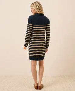 Organic Classic Fine Knit Collared Sweater Dress
