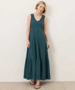 Organic Coastal Double Gauze Beach To Brunch Maxi Dress