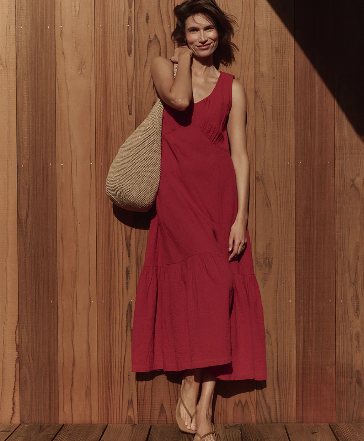 Organic Coastal Double Gauze Beach To Brunch Maxi Dress