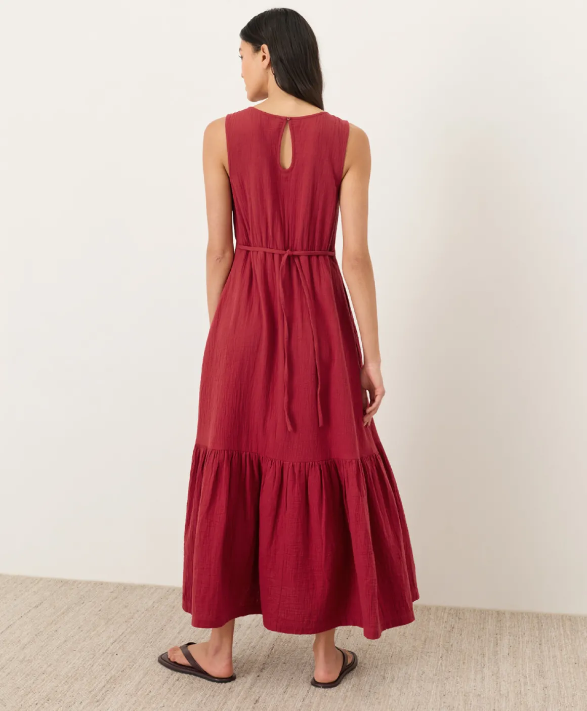 Organic Coastal Double Gauze Beach To Brunch Maxi Dress