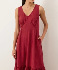 Organic Coastal Double Gauze Beach To Brunch Maxi Dress
