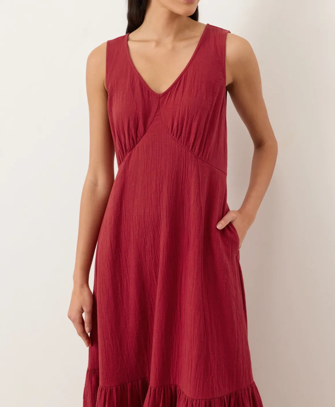 Organic Coastal Double Gauze Beach To Brunch Maxi Dress