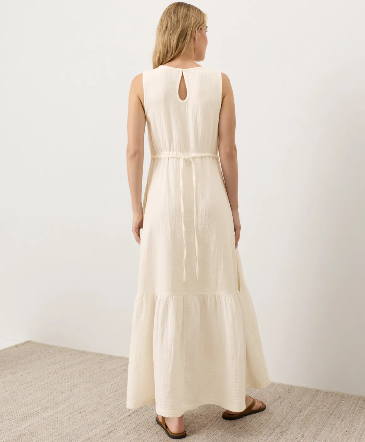 Organic Coastal Double Gauze Beach To Brunch Maxi Dress