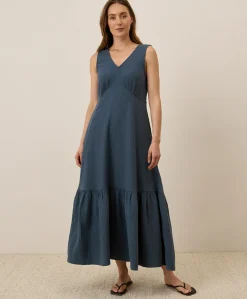 Organic Coastal Double Gauze Beach To Brunch Maxi Dress