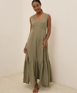 Organic Coastal Double Gauze Beach To Brunch Maxi Dress