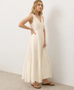 Organic Coastal Double Gauze Beach To Brunch Maxi Dress