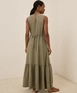 Organic Coastal Double Gauze Beach To Brunch Maxi Dress